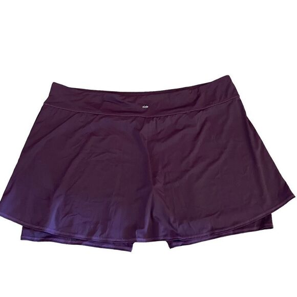 zuda Blackberry Bermuda Swim Skort Women SZ 4X #1260 - Picture 4 of 13